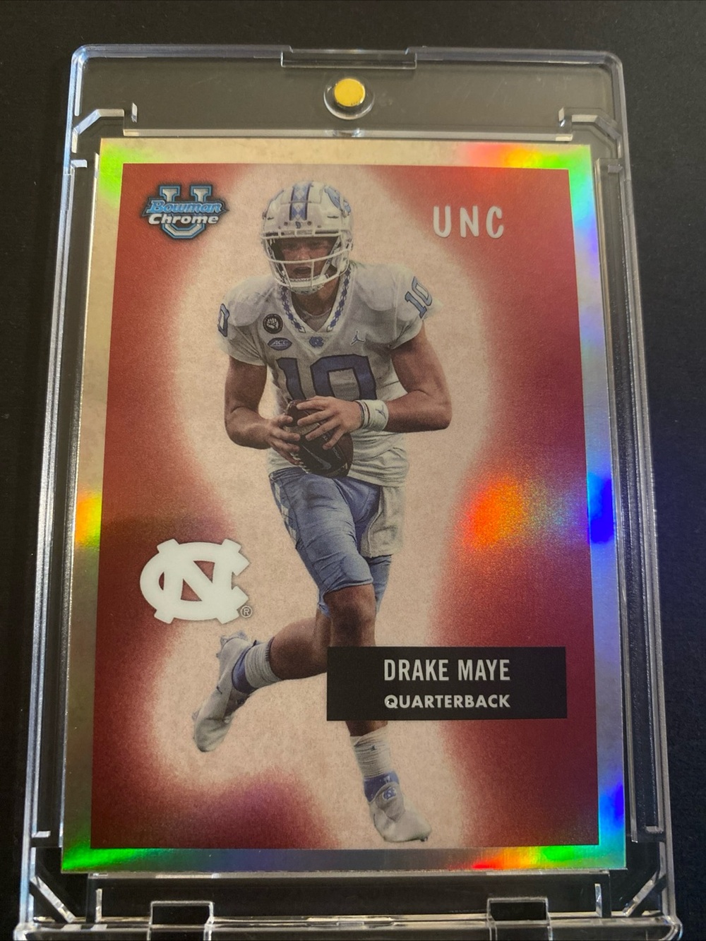 Drake Maye 1955 Bowman Football Refractor 2023 Bowman University Chrome #55BF-17